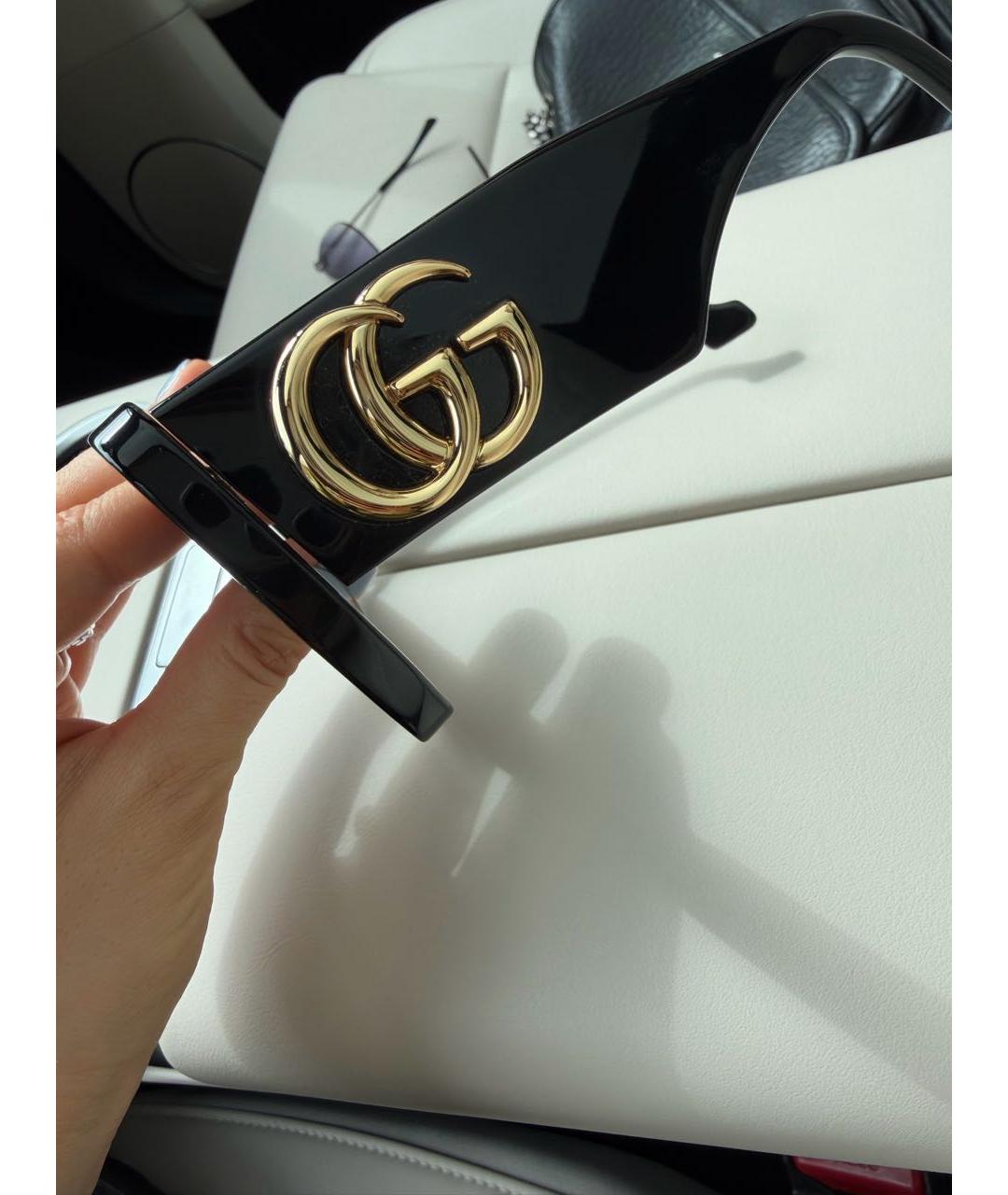GUCCI Черные пластиковые солнцезащитные очки, фото 4