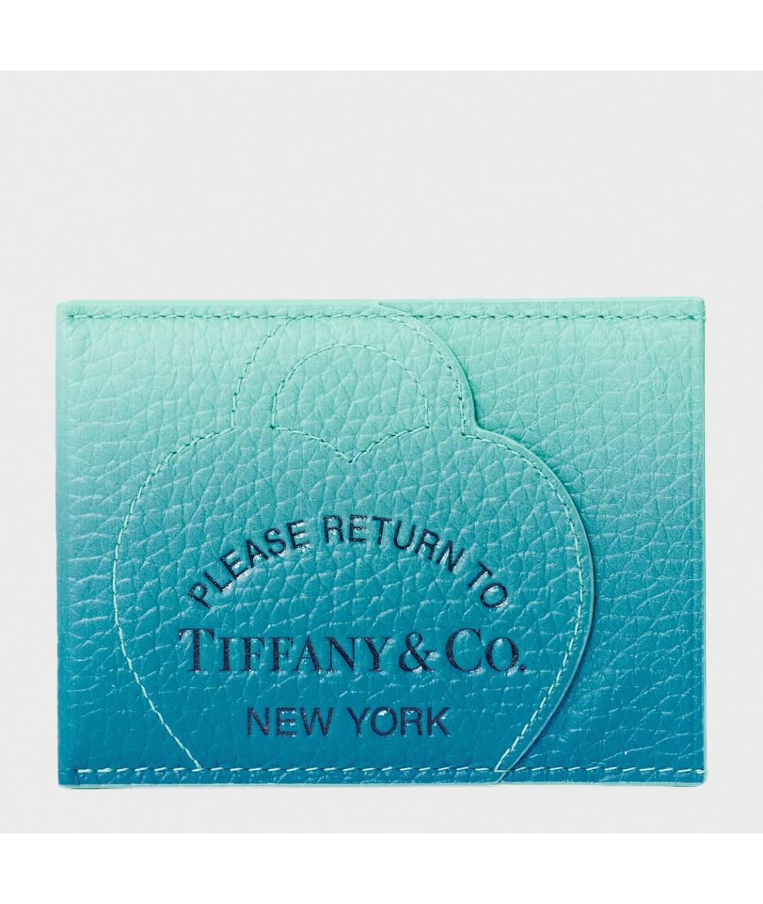 TIFFANY&CO Бирюзовый кожаный кардхолдер, фото 5