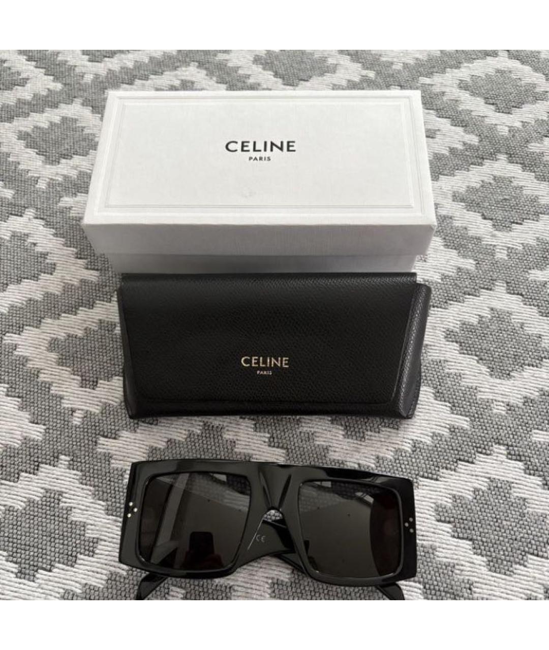 CELINE Черные пластиковые солнцезащитные очки, фото 8