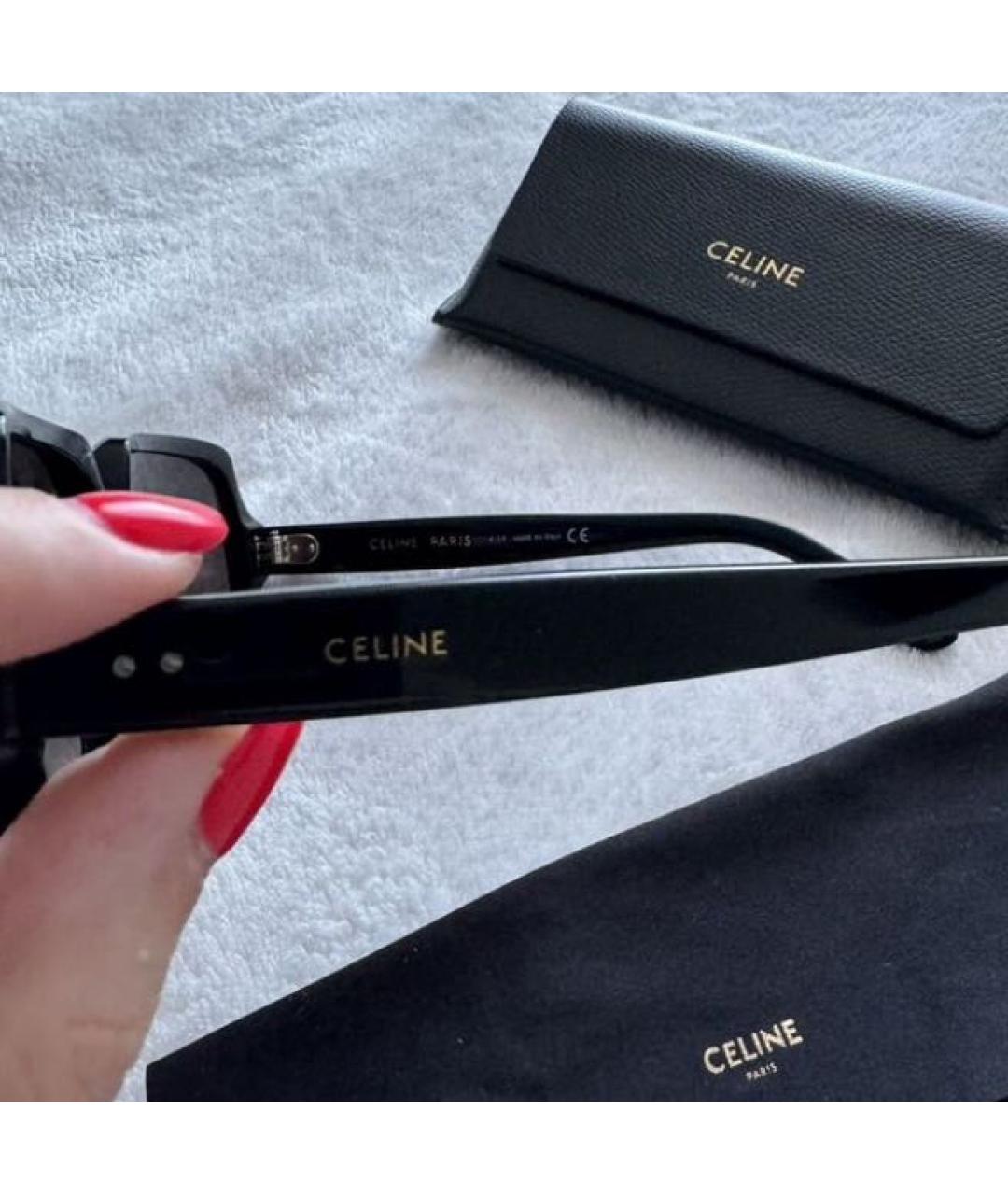 CELINE Черные пластиковые солнцезащитные очки, фото 2