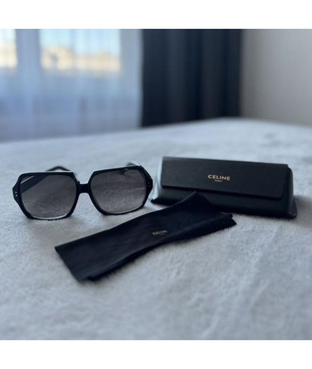 CELINE Черные пластиковые солнцезащитные очки, фото 4