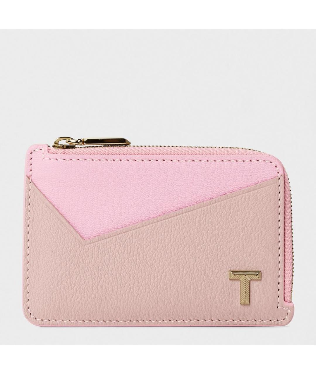 TIFFANY&CO Розовый кожаный кардхолдер, фото 4