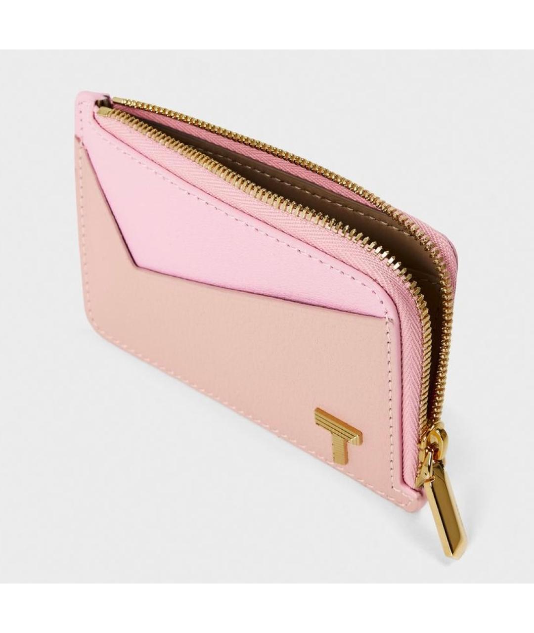 TIFFANY&CO Розовый кожаный кардхолдер, фото 2