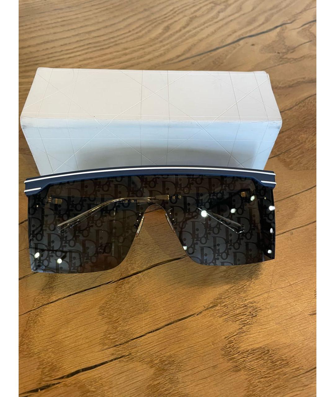 CHRISTIAN DIOR Синие пластиковые солнцезащитные очки, фото 4