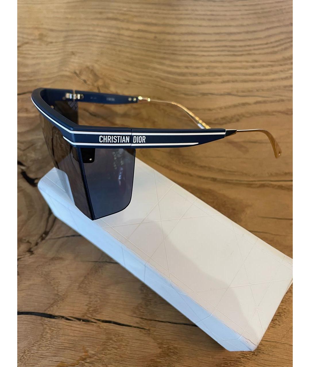 CHRISTIAN DIOR Синие пластиковые солнцезащитные очки, фото 2