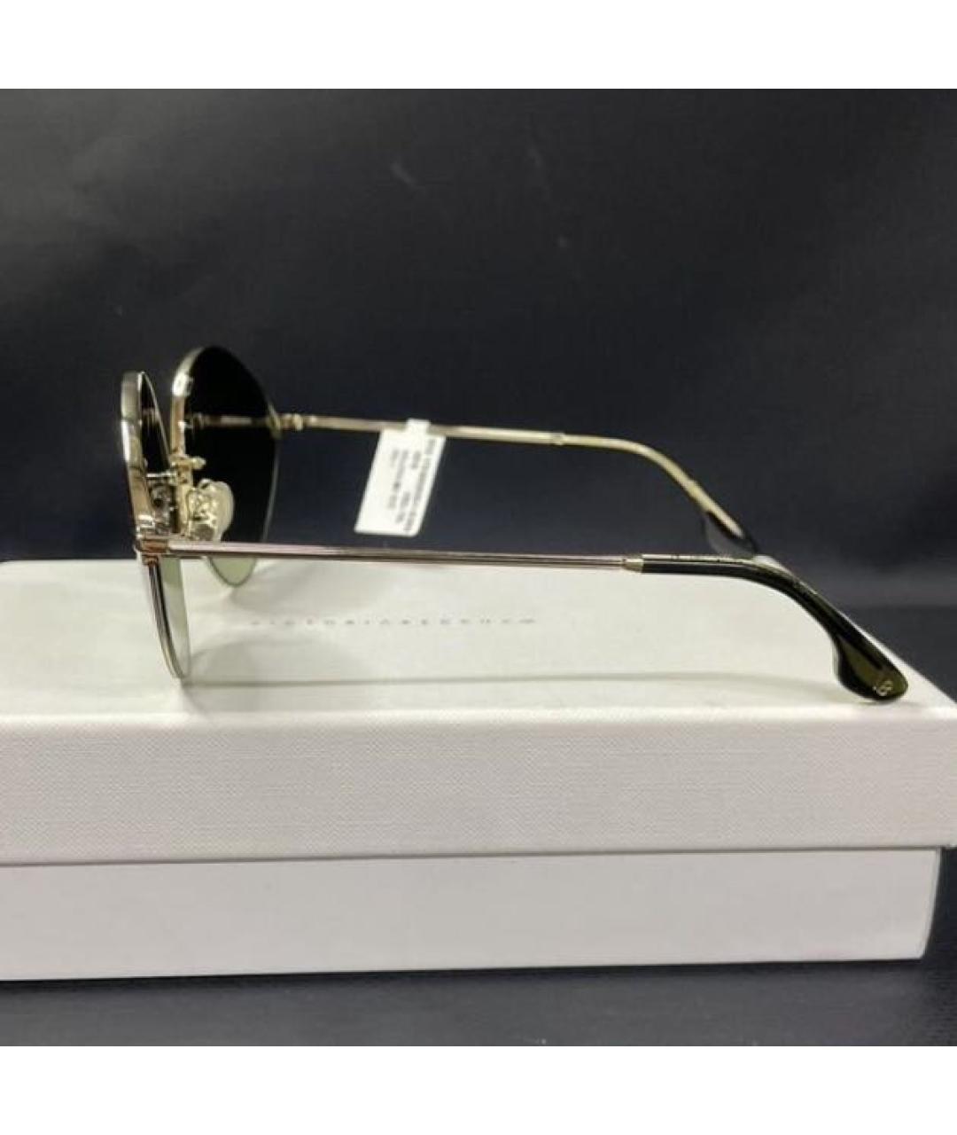 VICTORIA BECKHAM Антрацитовые металлические солнцезащитные очки, фото 3