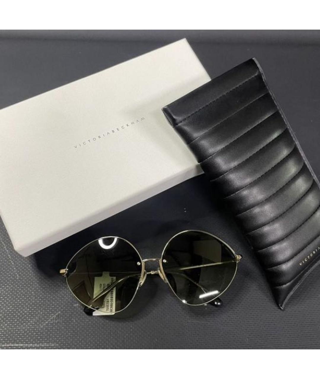 VICTORIA BECKHAM Антрацитовые металлические солнцезащитные очки, фото 9