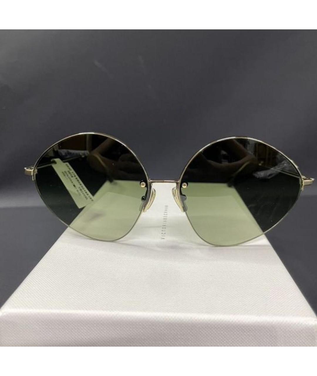 VICTORIA BECKHAM Антрацитовые металлические солнцезащитные очки, фото 4
