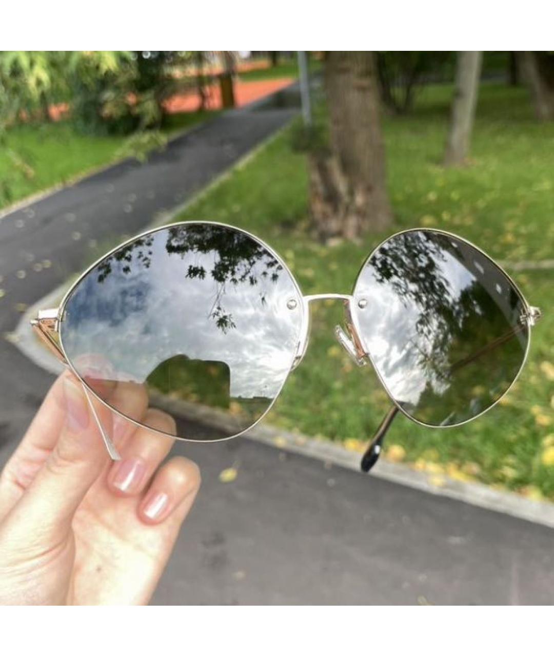 VICTORIA BECKHAM Антрацитовые металлические солнцезащитные очки, фото 7