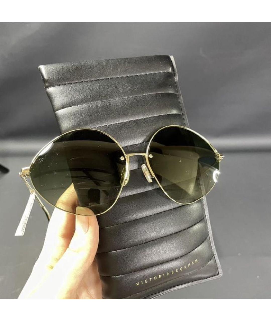VICTORIA BECKHAM Антрацитовые металлические солнцезащитные очки, фото 2