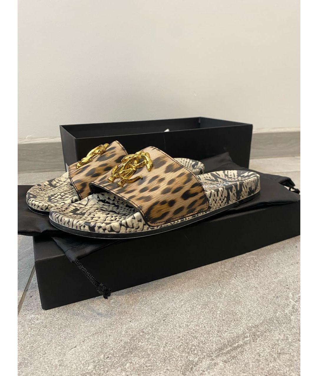 ROBERTO CAVALLI Мульти резиновые шлепанцы, фото 2