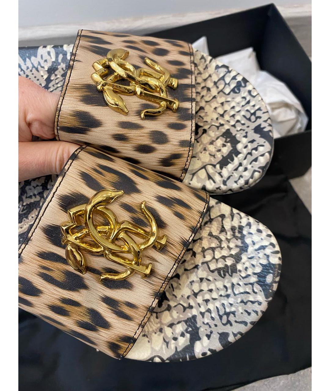 ROBERTO CAVALLI Мульти резиновые шлепанцы, фото 3