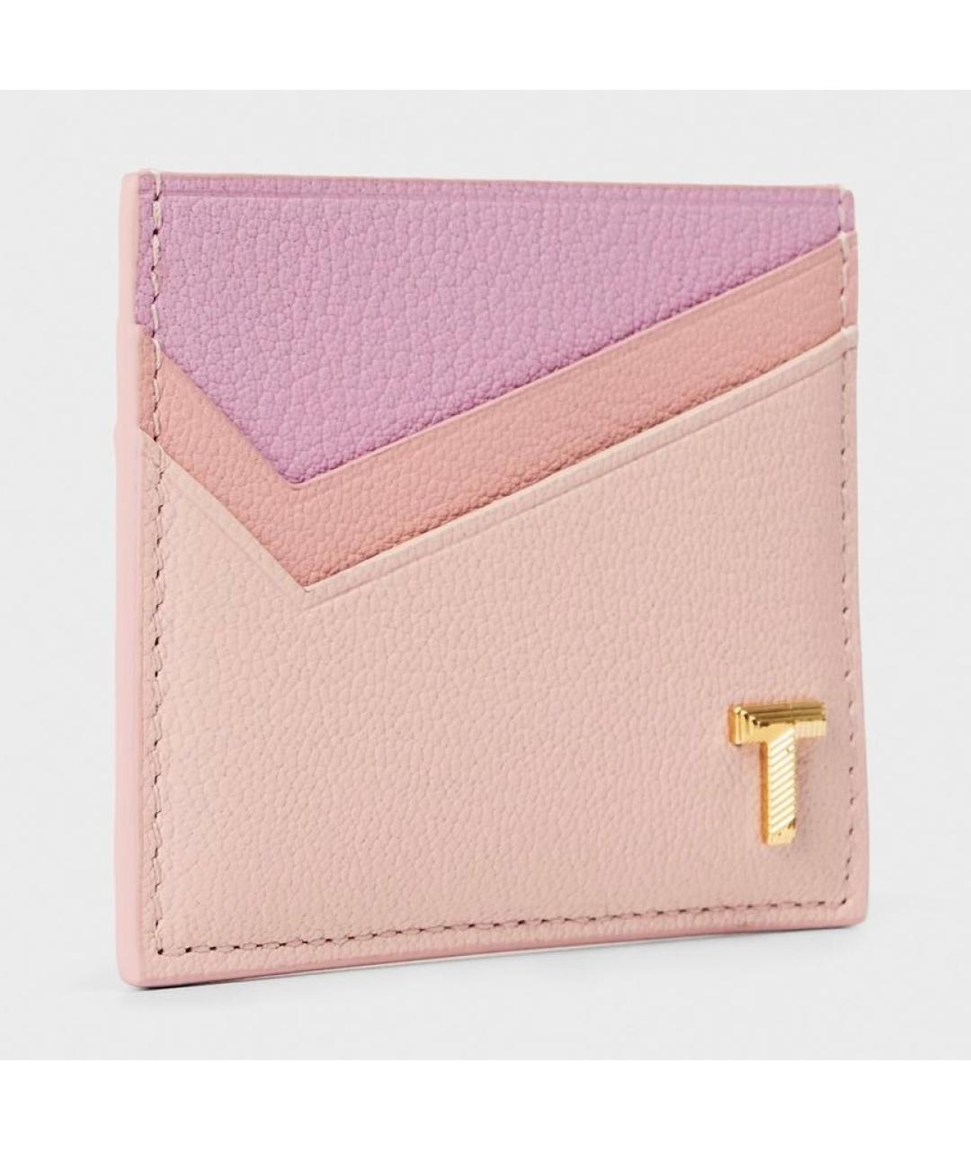 TIFFANY&CO Розовый кожаный кардхолдер, фото 2