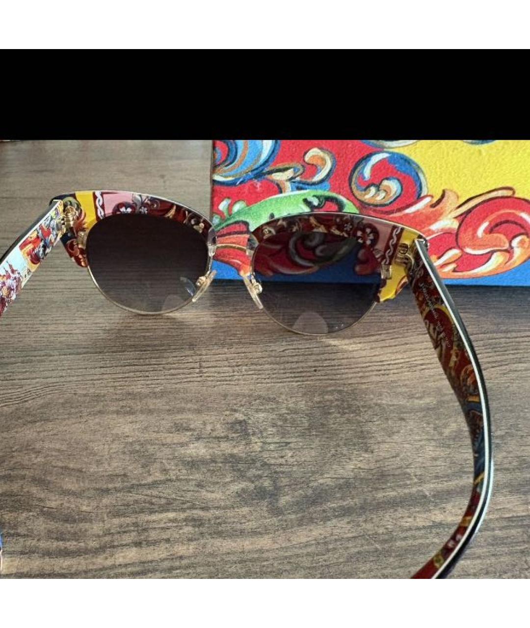 DOLCE&GABBANA Черные пластиковые солнцезащитные очки, фото 3