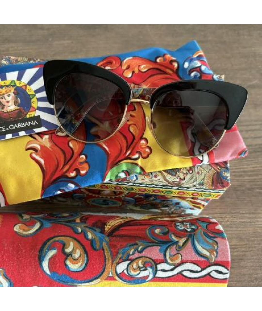 DOLCE&GABBANA Черные пластиковые солнцезащитные очки, фото 4