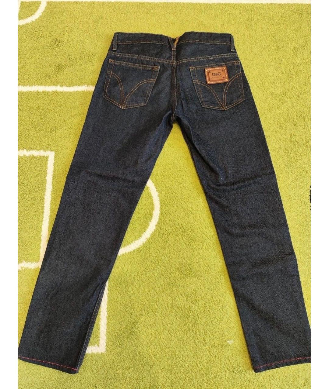 DOLCE&GABBANA Темно-синие хлопковые джинсы скинни, фото 2