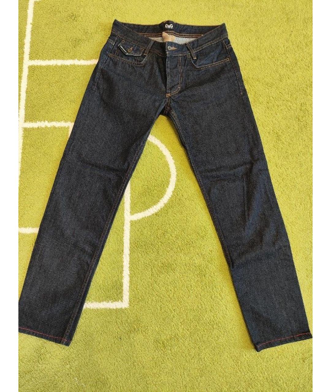DOLCE&GABBANA Темно-синие хлопковые джинсы скинни, фото 9