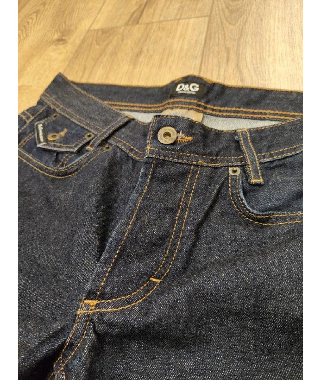 DOLCE&GABBANA Темно-синие хлопковые джинсы скинни, фото 4