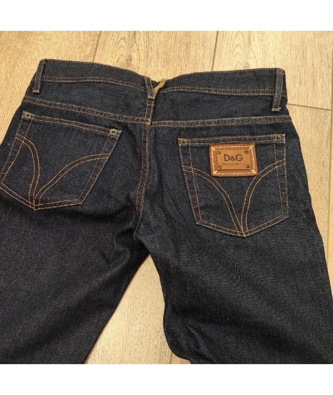 DOLCE&GABBANA Темно-синие хлопковые джинсы скинни, фото 3