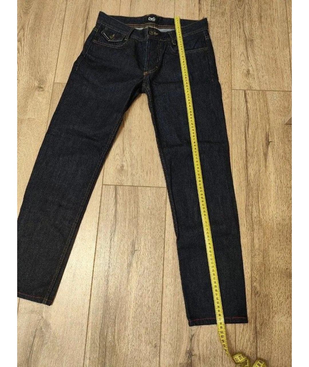 DOLCE&GABBANA Темно-синие хлопковые джинсы скинни, фото 8