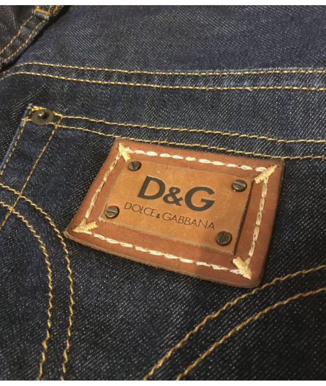 DOLCE&GABBANA Темно-синие хлопковые джинсы скинни, фото 6