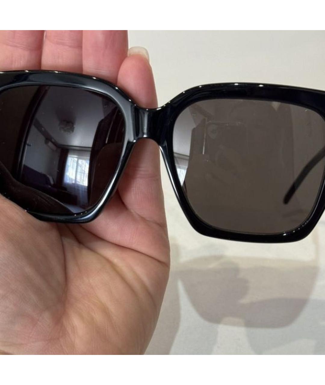 SAINT LAURENT Черные пластиковые солнцезащитные очки, фото 7