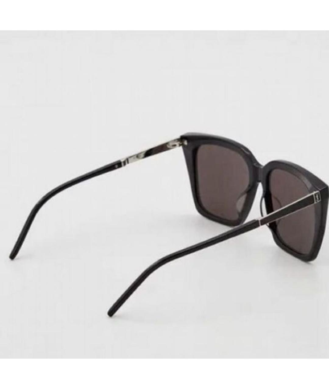 SAINT LAURENT Черные пластиковые солнцезащитные очки, фото 4