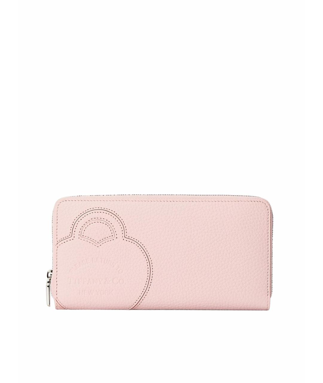 TIFFANY&CO Розовый кожаный кошелек, фото 1