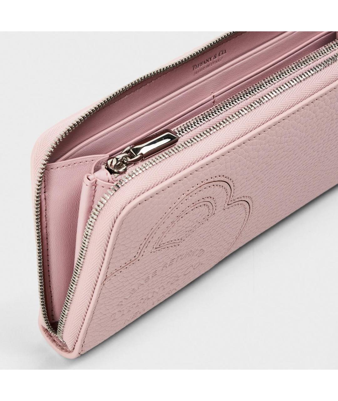 TIFFANY&CO Розовый кожаный кошелек, фото 4