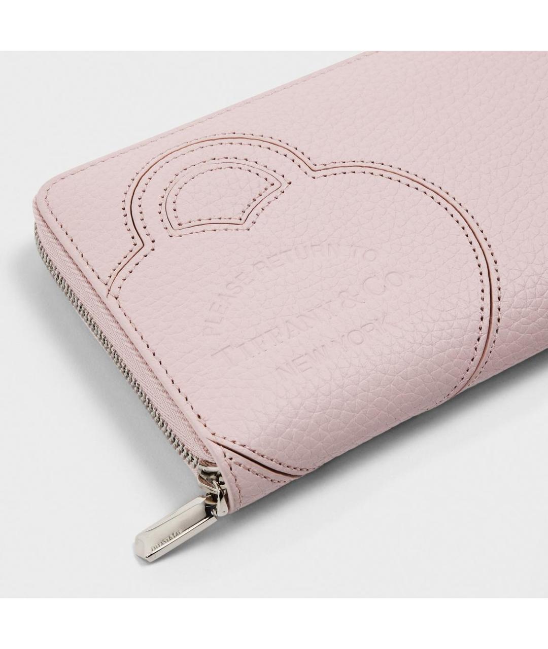 TIFFANY&CO Розовый кожаный кошелек, фото 3
