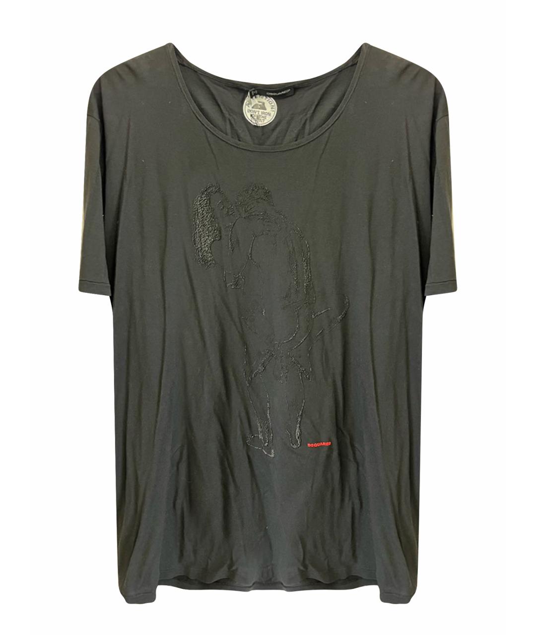 DSQUARED2 Черная хлопковая футболка, фото 1