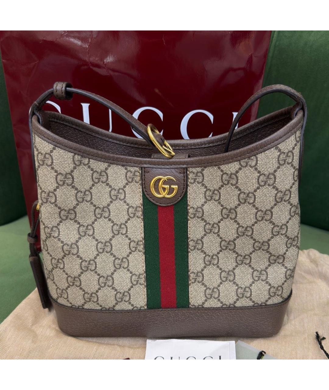 GUCCI Коричневая сумка тоут, фото 7