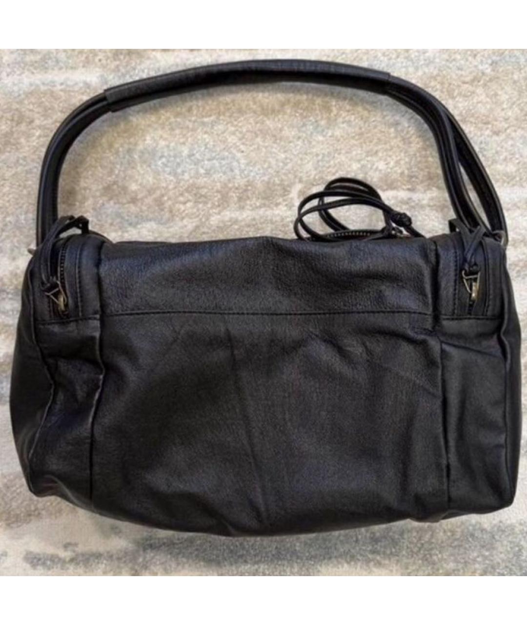 MAISON MARGIELA Черная кожаная сумка с короткими ручками, фото 2