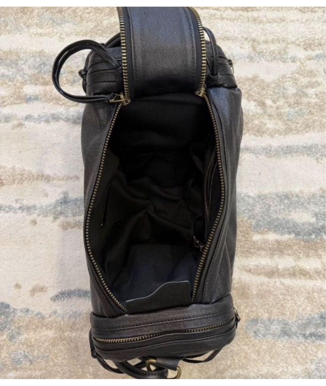 MAISON MARGIELA Черная кожаная сумка с короткими ручками, фото 3