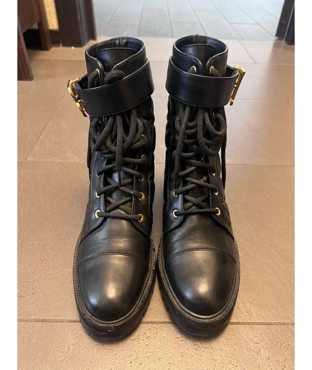 BALMAIN Черные кожаные ботинки, фото 2