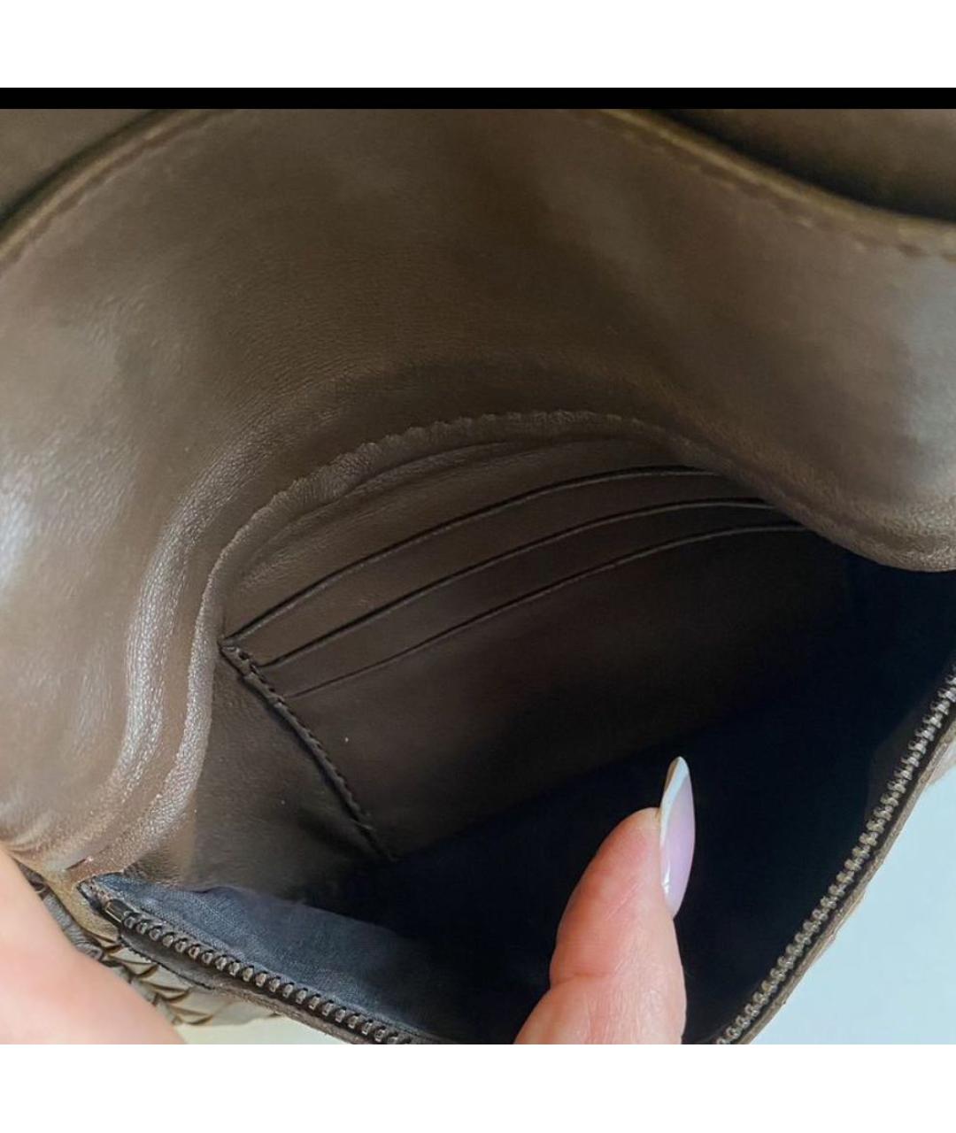 BOTTEGA VENETA Коричневая кожаная сумка через плечо, фото 7