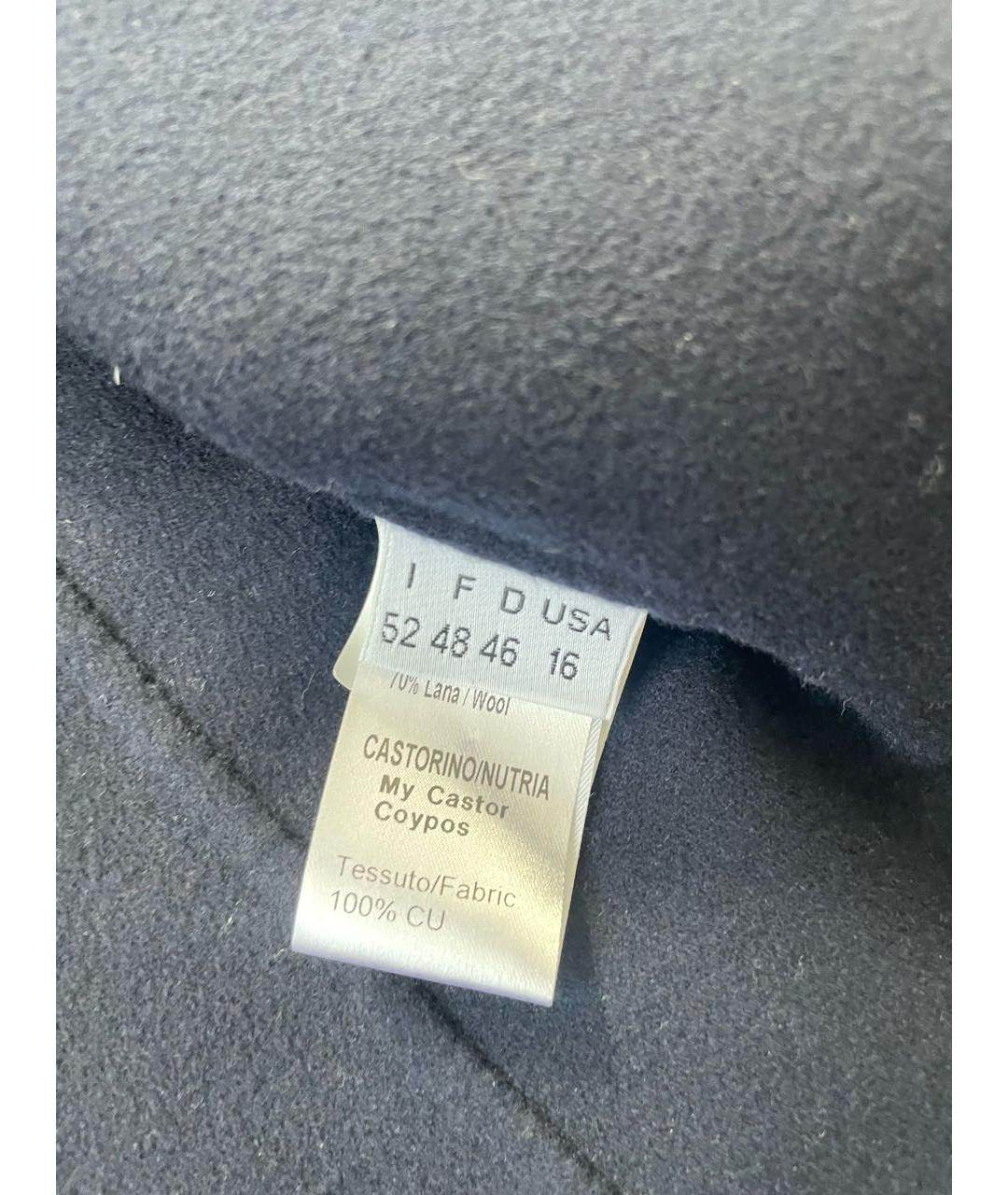 MANZONI 24 Темно-синее кашемировое пальто, фото 5