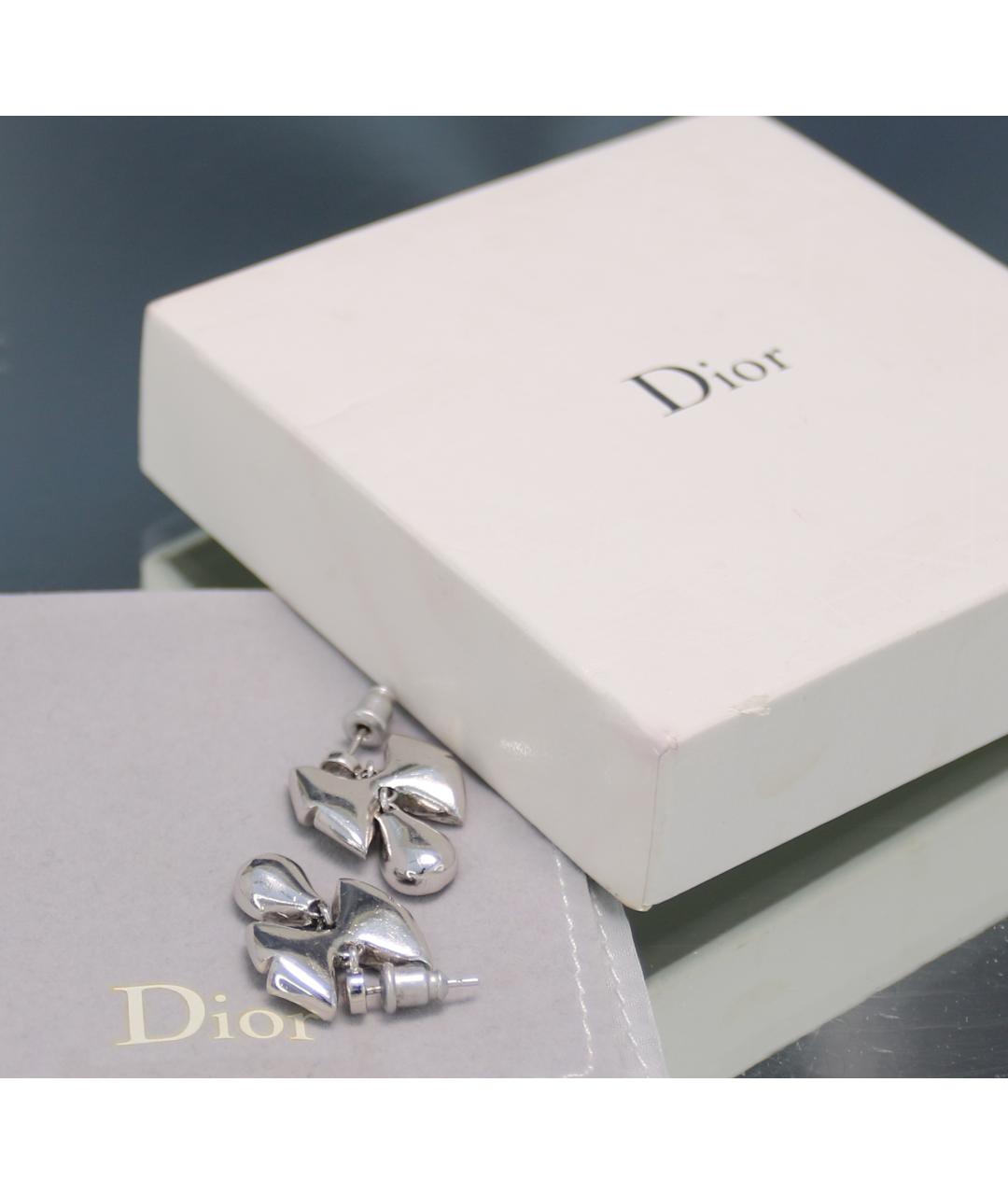 CHRISTIAN DIOR Серебряные с серебряным покрытием серьги, фото 6