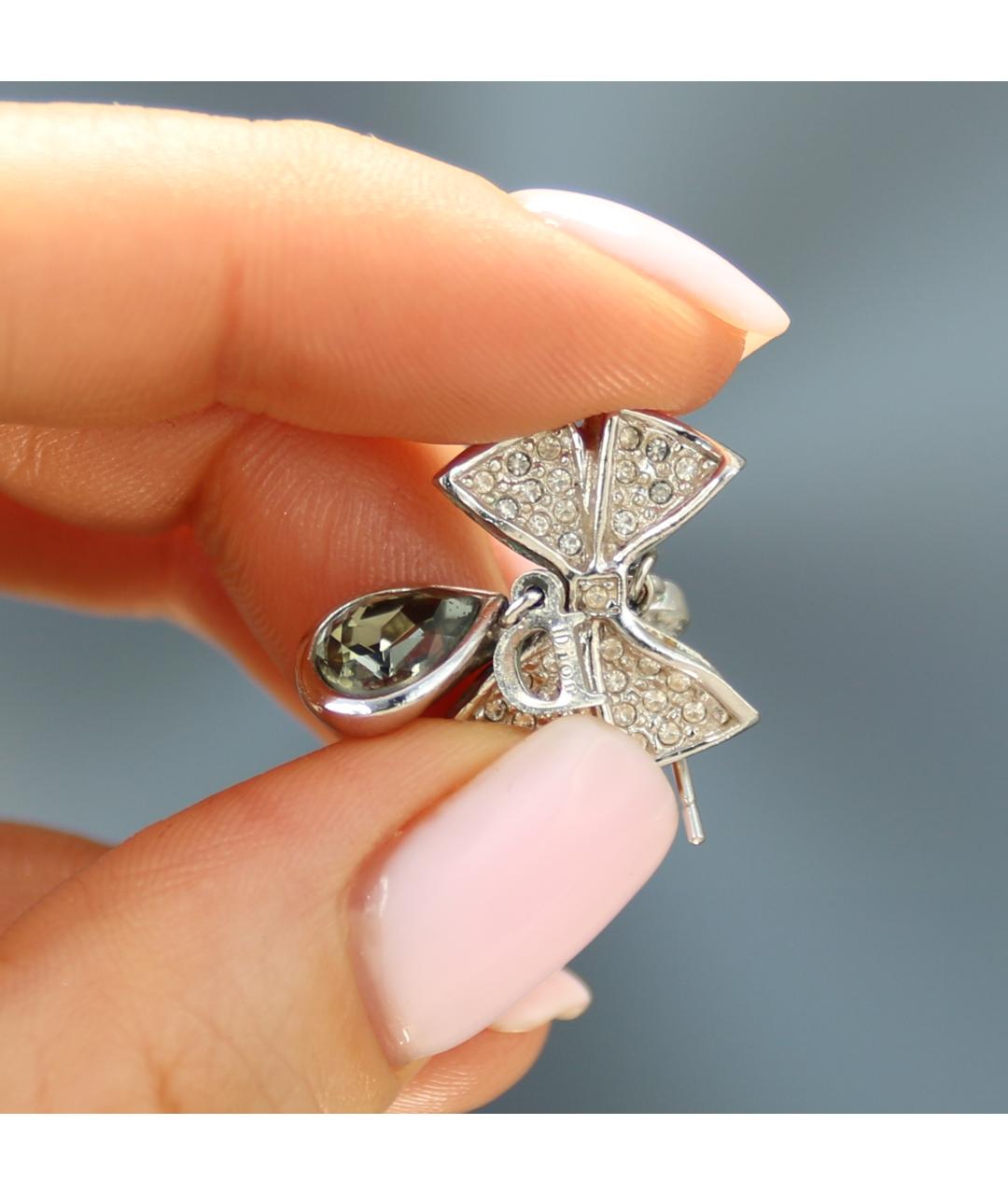 CHRISTIAN DIOR Серебряные с серебряным покрытием серьги, фото 4