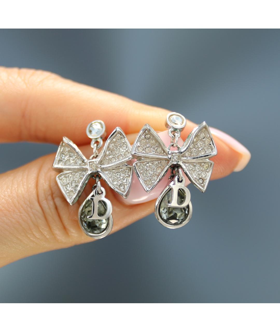 CHRISTIAN DIOR Серебряные с серебряным покрытием серьги, фото 2