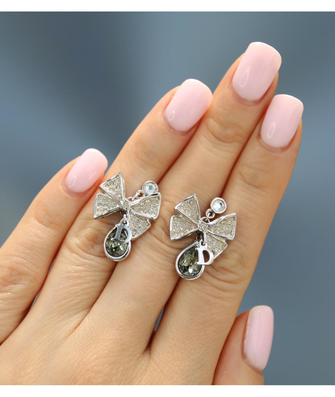 CHRISTIAN DIOR Серебряные с серебряным покрытием серьги, фото 3