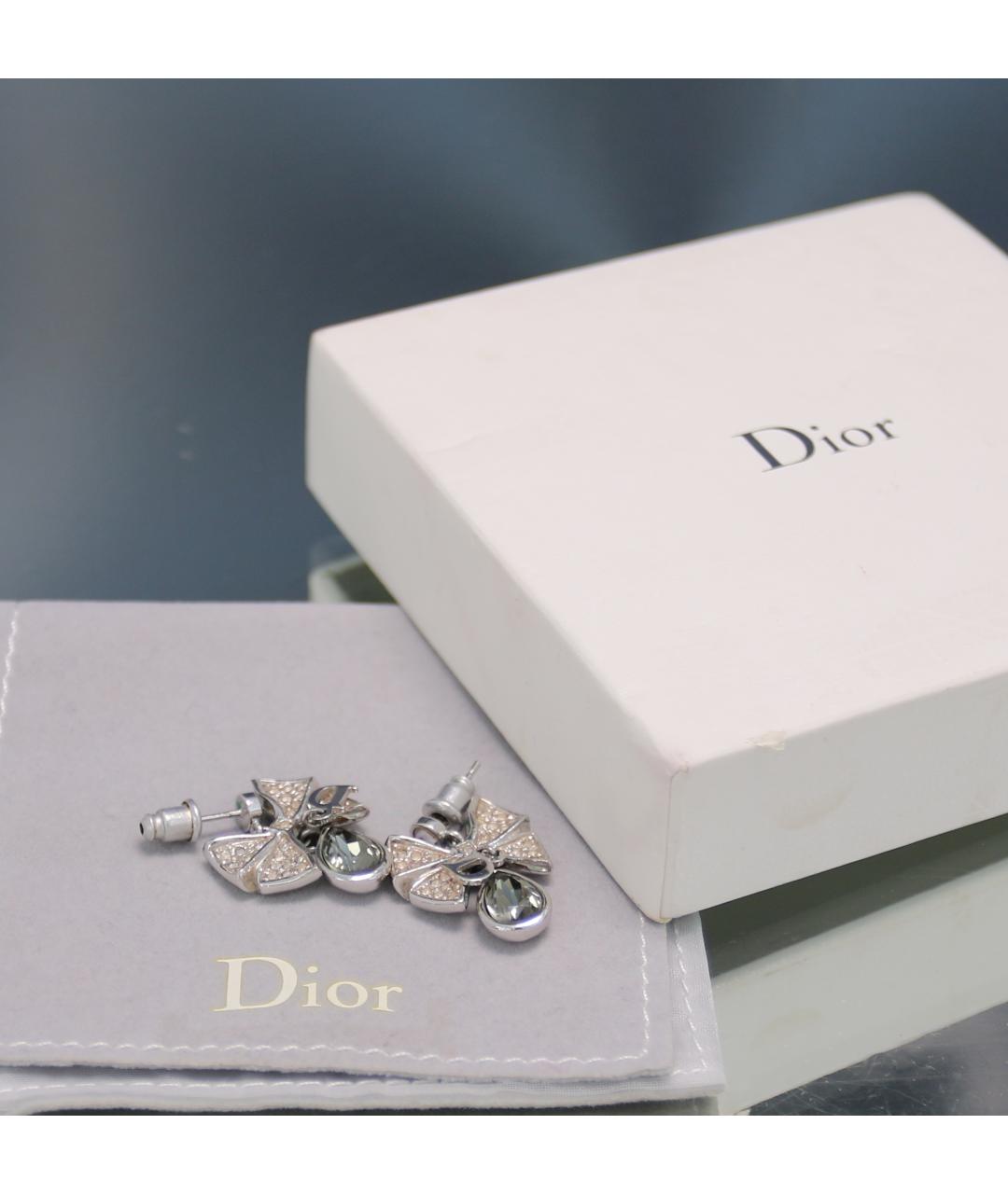 CHRISTIAN DIOR Серебряные с серебряным покрытием серьги, фото 5
