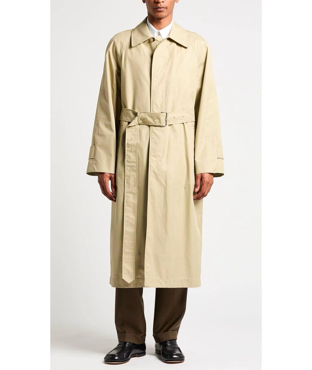 BURBERRY Бежевый хлопковый тренч / плащ, фото 4
