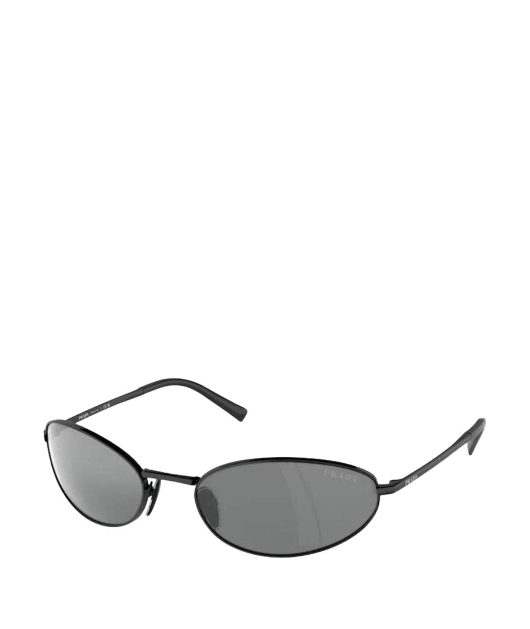 PRADA Черные металлические солнцезащитные очки, фото 1