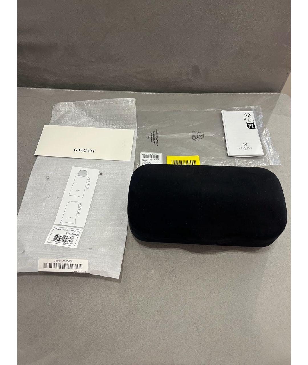 GUCCI Черные пластиковые солнцезащитные очки, фото 8