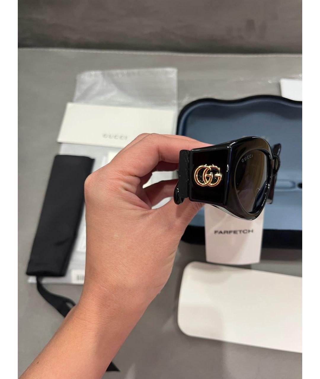 GUCCI Черные пластиковые солнцезащитные очки, фото 5