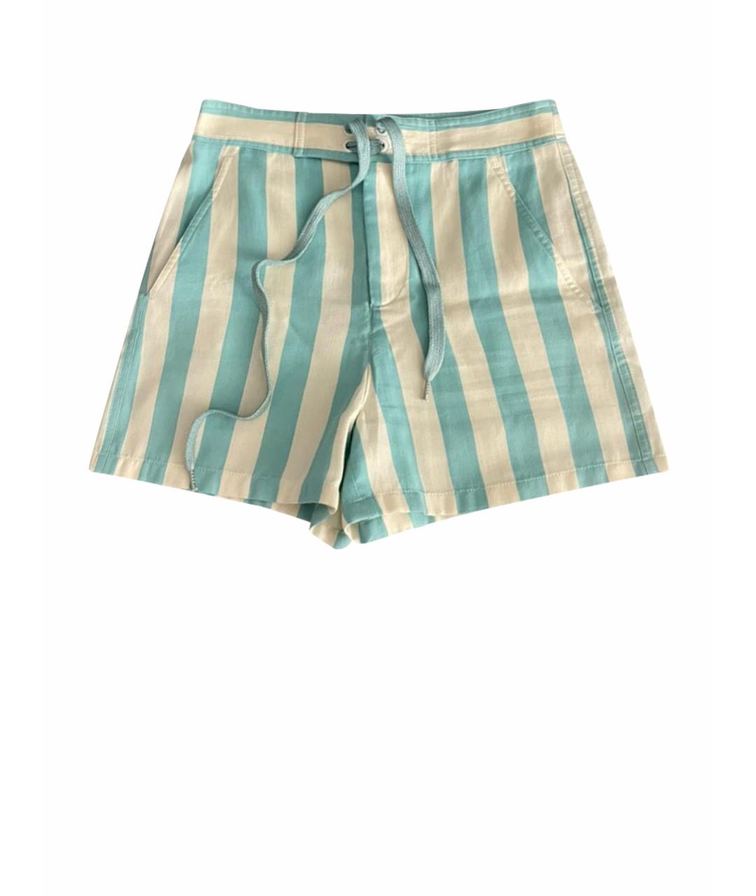 RED VALENTINO Голубые хлопковые шорты, фото 1