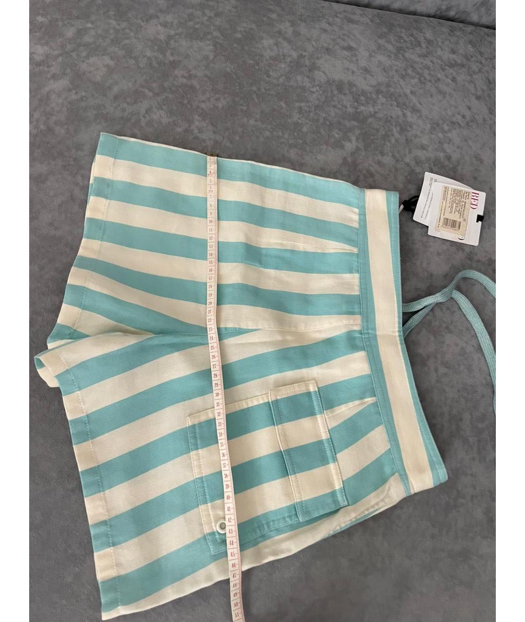 RED VALENTINO Голубые хлопковые шорты, фото 8