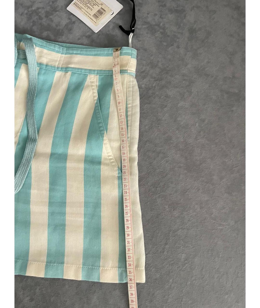 RED VALENTINO Голубые хлопковые шорты, фото 6