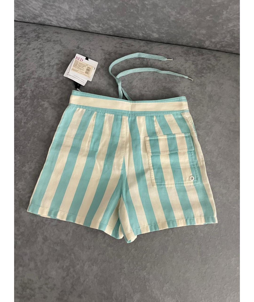 RED VALENTINO Голубые хлопковые шорты, фото 2